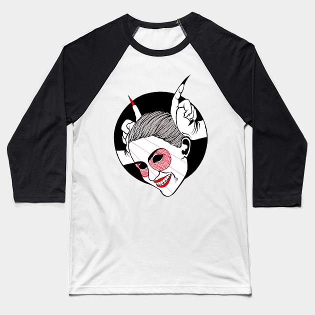 See My Horns? Baseball T-Shirt by FUN ART